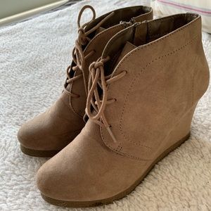 Tan Merona booties.